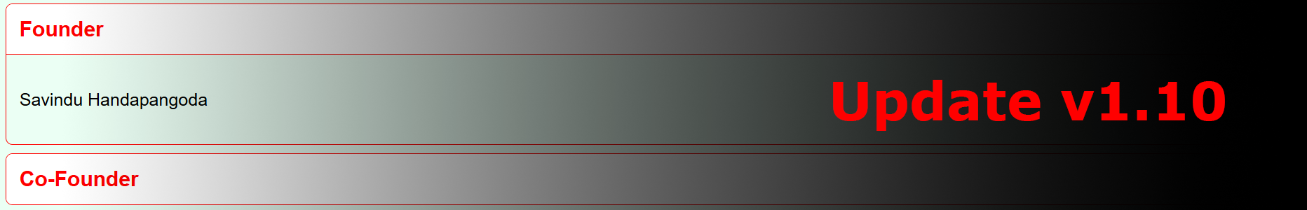Image showcasing the new Our Team page in v1.10