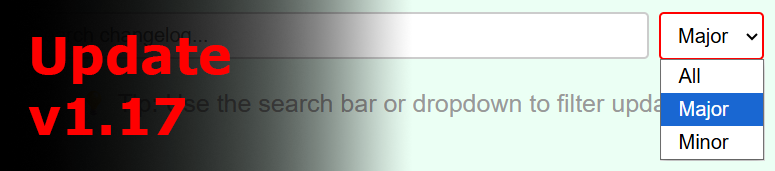 Image showcasing the new dropdown filter in v1.17