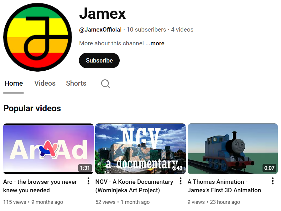 Image showcasing the new Home section on our YouTube channel